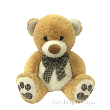 Brown Teddy Bear With Ribbon Bow